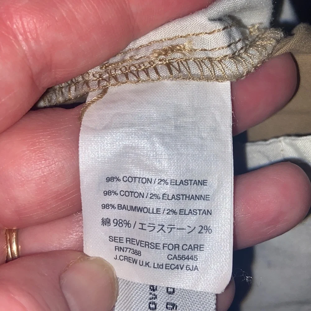 Khaki J. Crew Chino shorts size 4